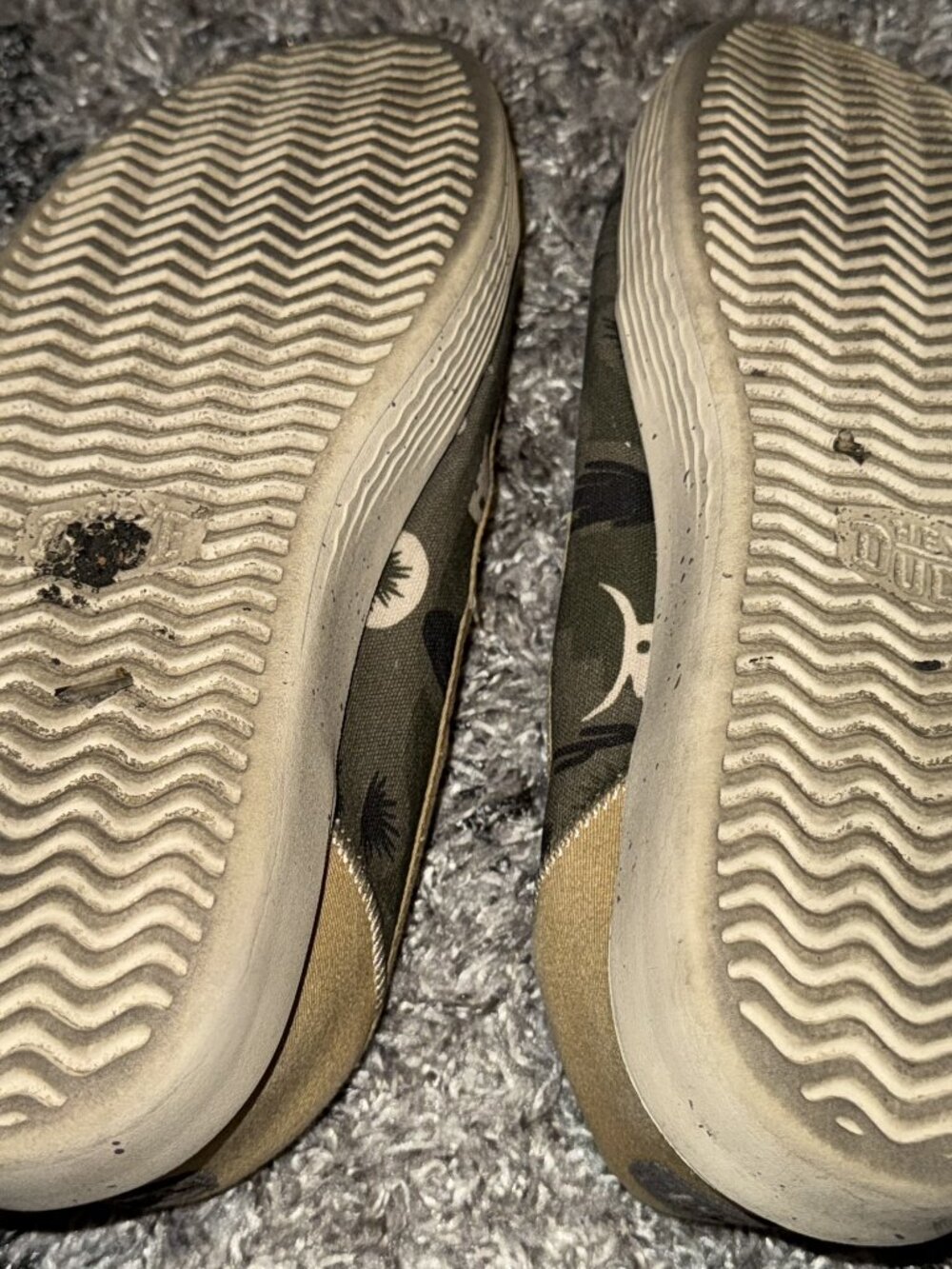 Hey Dude Olive Green Camo Western Print Slip-On Flats - Picture 8 of 8
